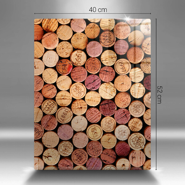 Induction hob protector Wine corks pattern