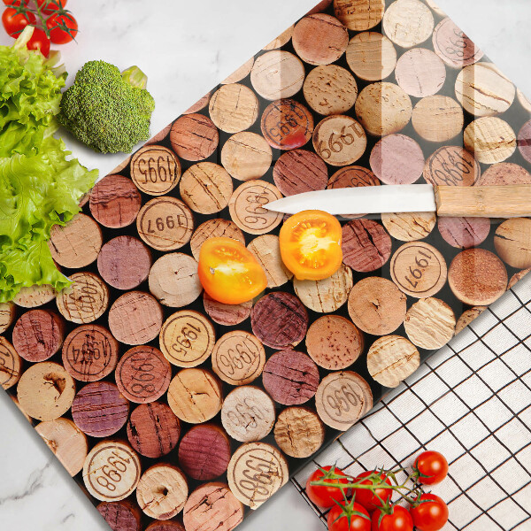 Induction hob protector Wine corks pattern