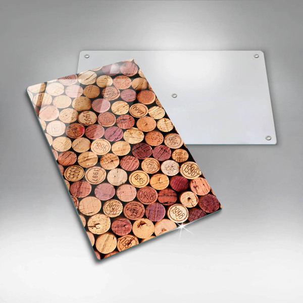 Induction hob protector Wine corks pattern