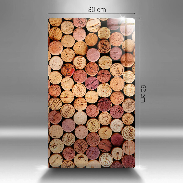 Induction hob protector Wine corks pattern