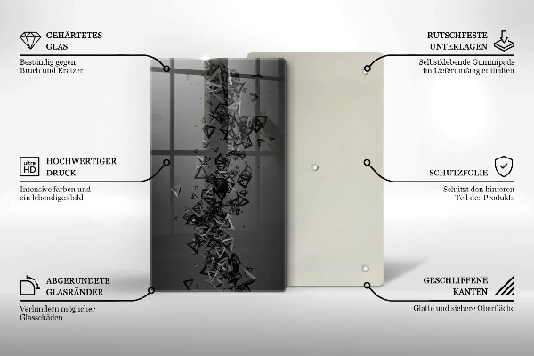 Induction hob protector Abstraction 3D shapes