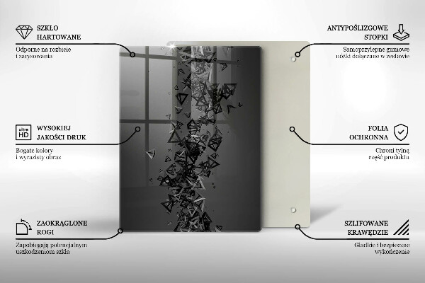 Induction hob protector Abstraction 3D shapes
