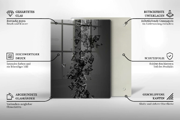 Induction hob protector Abstraction 3D shapes