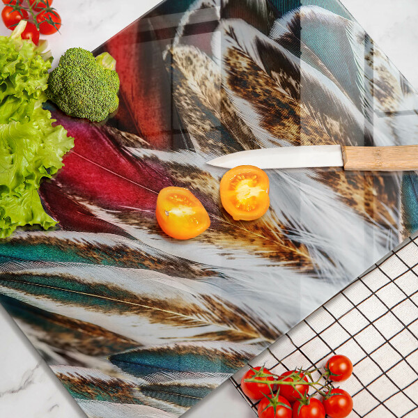 Induction hob protector Boho bird feathers