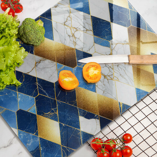 Induction hob protector Golden Rombs Marble