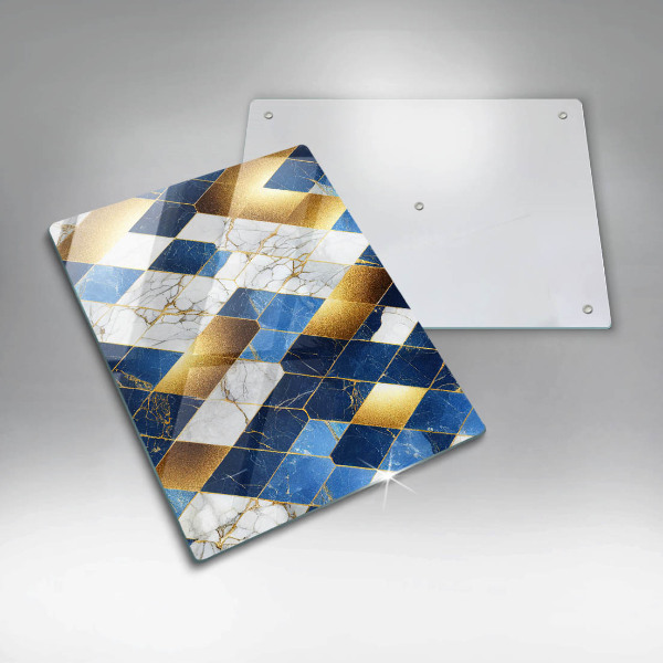 Induction hob protector Golden Rombs Marble