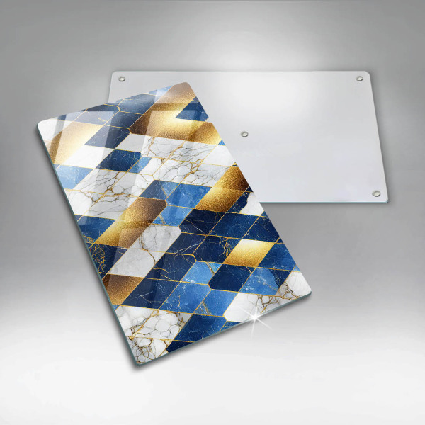Induction hob protector Golden Rombs Marble