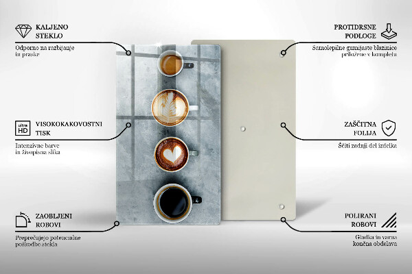 Induction hob protector Kitchen - Coffee cups