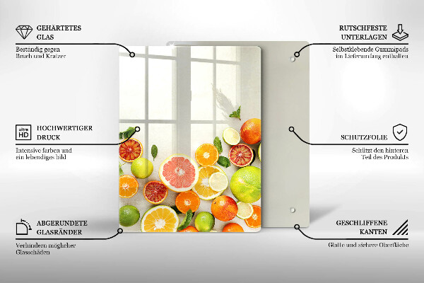 Induction hob protector Fruits citruses