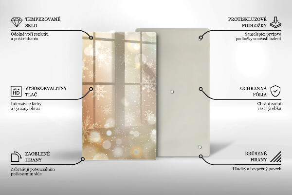 Induction hob protector Snowflakes