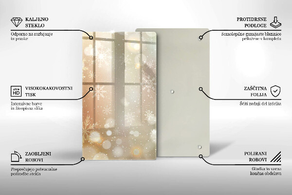 Induction hob protector Snowflakes