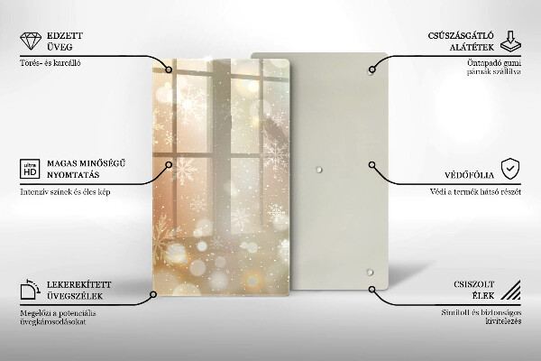 Induction hob protector Snowflakes
