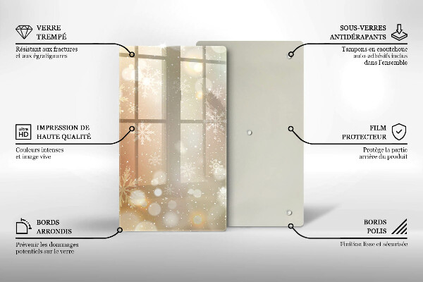 Induction hob protector Snowflakes