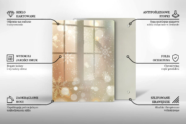 Induction hob protector Snowflakes