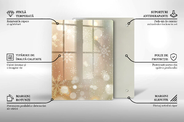 Induction hob protector Snowflakes