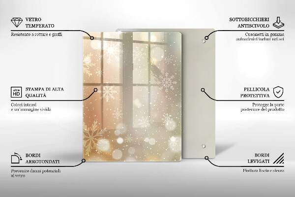 Induction hob protector Snowflakes