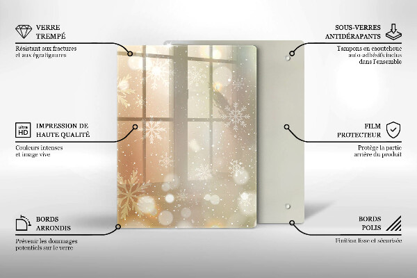 Induction hob protector Snowflakes
