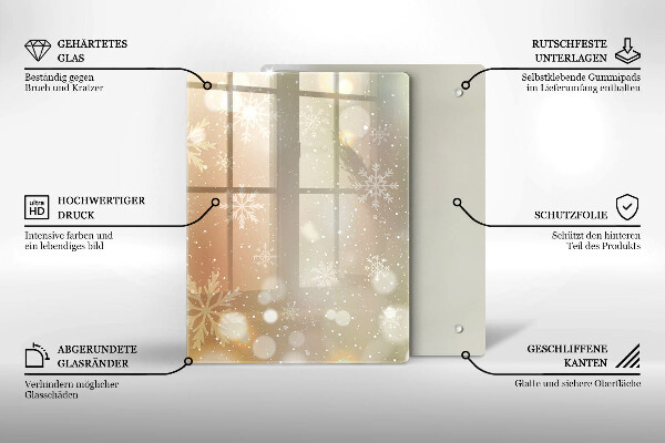 Induction hob protector Snowflakes