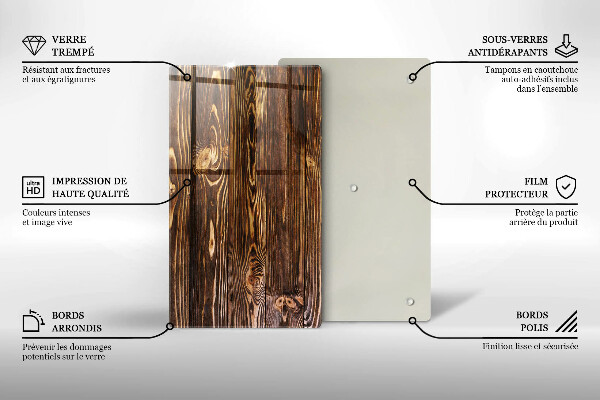 Induction hob protector Wood texture