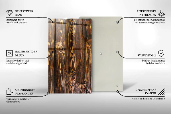 Induction hob protector Wood texture