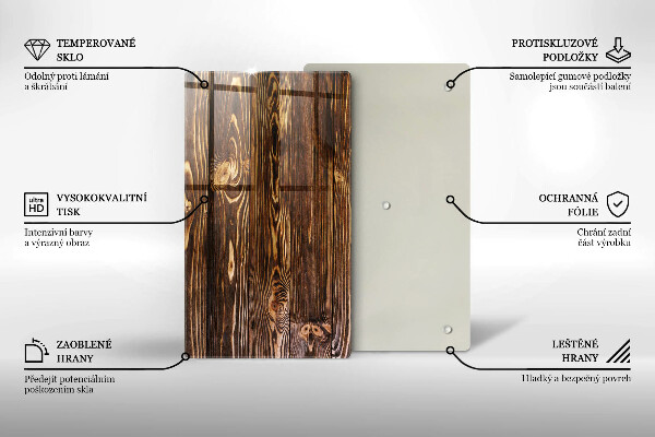 Induction hob protector Wood texture