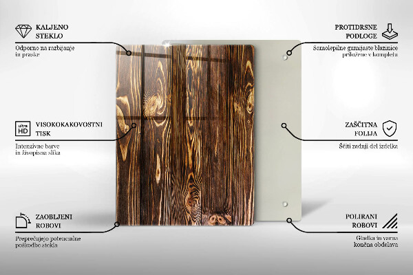 Induction hob protector Wood texture