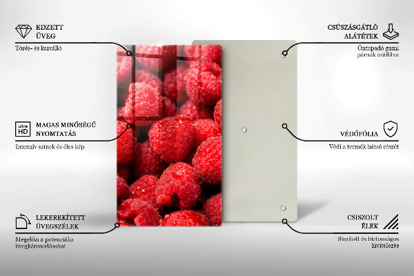 Induction hob protector Raspberry fruit