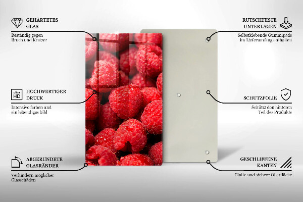 Induction hob protector Raspberry fruit