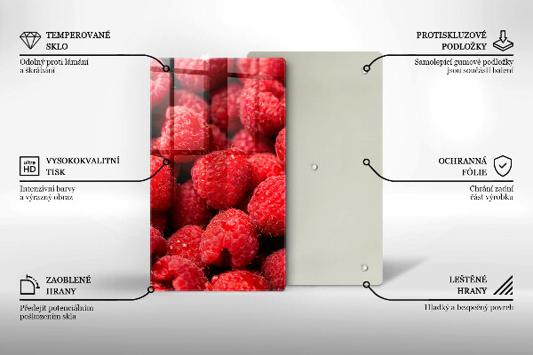 Induction hob protector Raspberry fruit