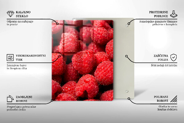 Induction hob protector Raspberry fruit