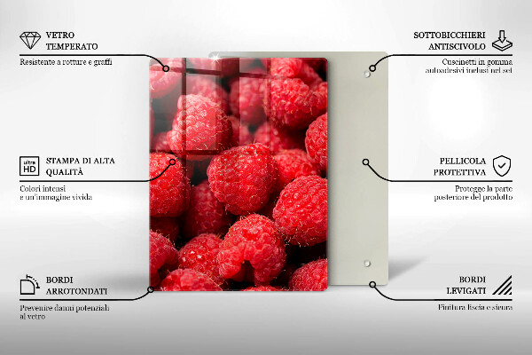 Induction hob protector Raspberry fruit