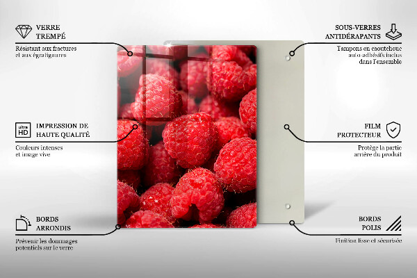 Induction hob protector Raspberry fruit