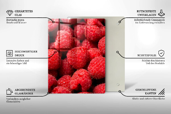 Induction hob protector Raspberry fruit