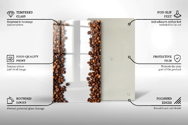 Induction hob protector Grain coffee