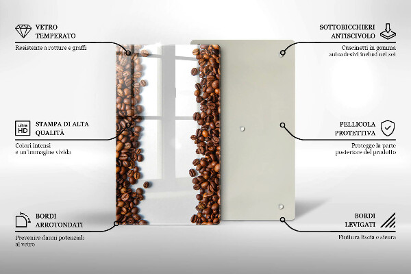 Induction hob protector Grain coffee