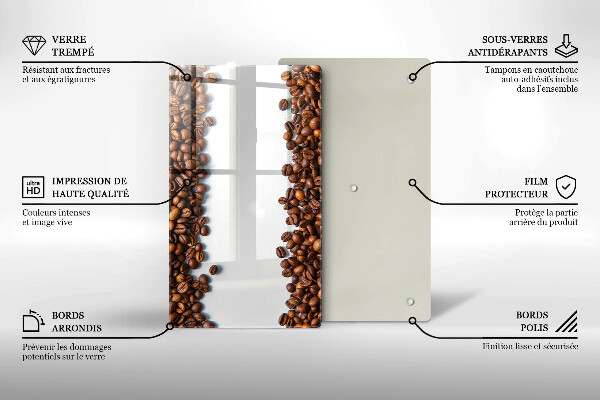 Induction hob protector Grain coffee