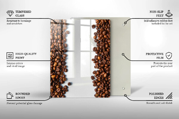 Induction hob protector Grain coffee