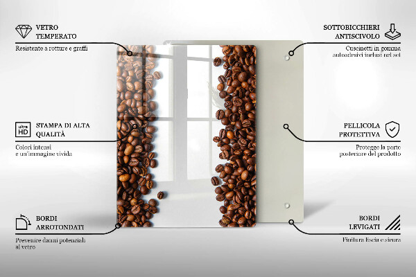 Induction hob protector Grain coffee