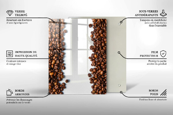 Induction hob protector Grain coffee