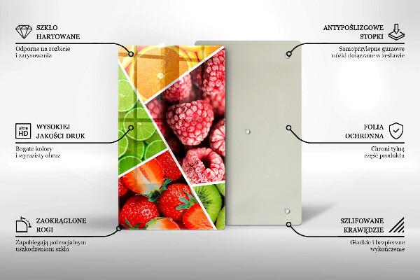 Induction hob protector Colorful fruit