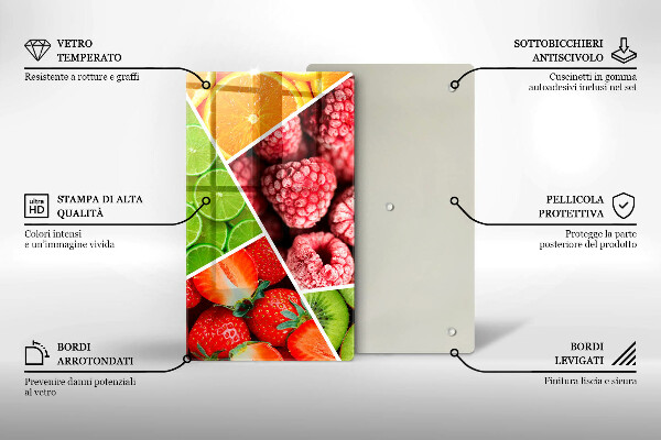 Induction hob protector Colorful fruit