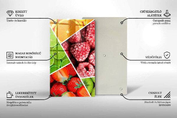 Induction hob protector Colorful fruit