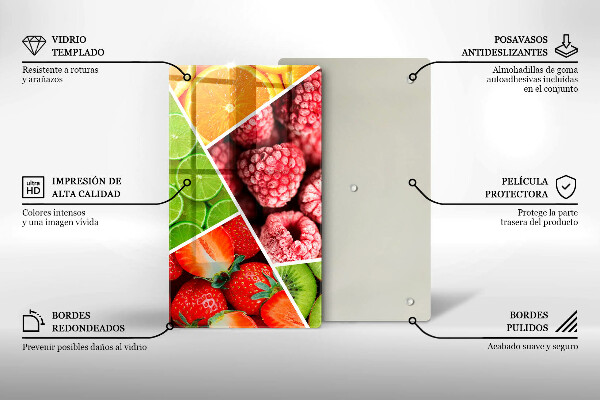 Induction hob protector Colorful fruit