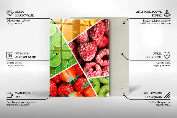 Induction hob protector Colorful fruit