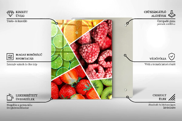 Induction hob protector Colorful fruit