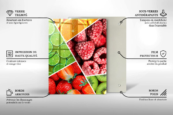 Induction hob protector Colorful fruit