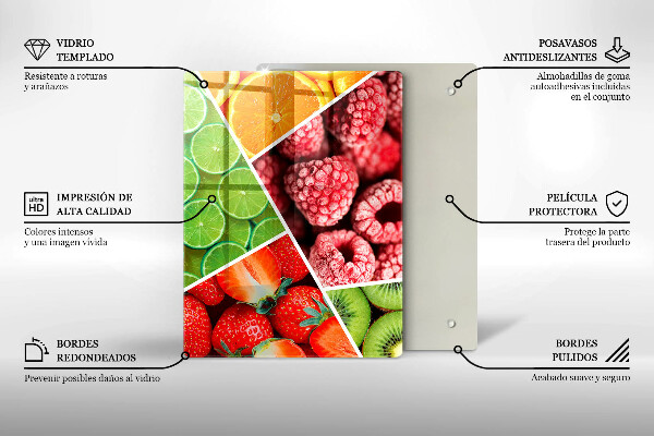 Induction hob protector Colorful fruit