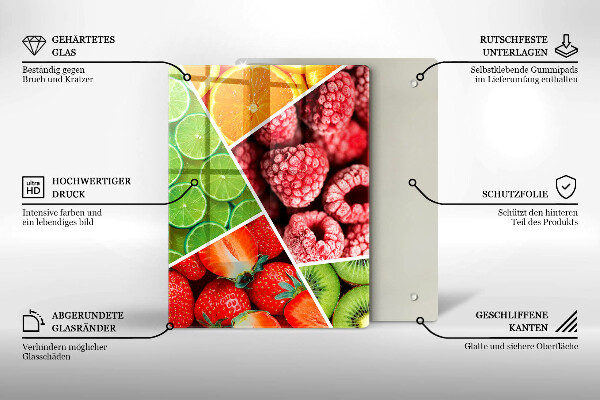 Induction hob protector Colorful fruit