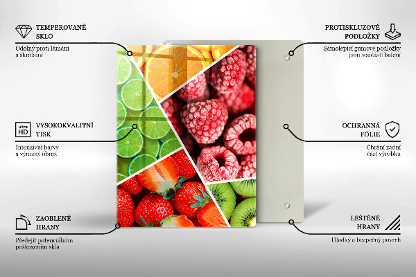 Induction hob protector Colorful fruit