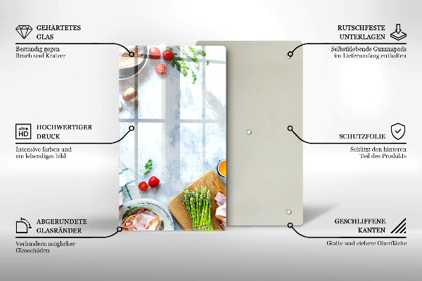 Induction hob protector Ingredients in the kitchen